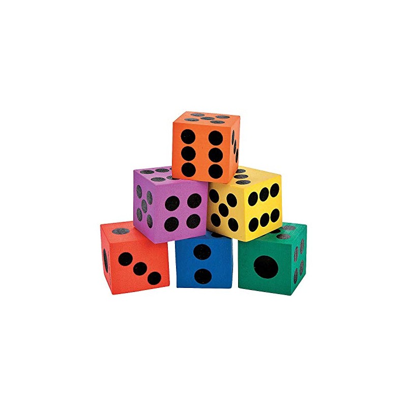 Fun Express - Foam Dice Assortment - Toys - Games