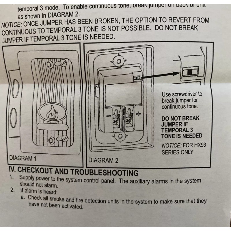 HOCHIKI HX93-R FIRE ALARM MINI HORN,WALL,24 VDC,TEMPORAL/C