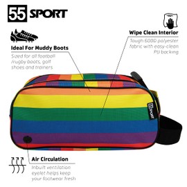 55 Sport Classic Football Boot and Shoe Bag - Rainbow