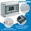 Zeawavsl Surface-Mounted Distribution Box, IP65 Fuse Box, Surface-Mounted, 1 Row