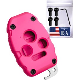 USA-Made Honda Key Fob Shell | Crack-Resistant & Durable | Seamless Fit | Enhanced Longevity & Functionality | Integrated Bottle Opener | Easy DIY Installation (Pink, 4 Button)