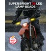 Benlari 4PCS Flowing LED Motorcycle Turn Signals 12V Super Bright
