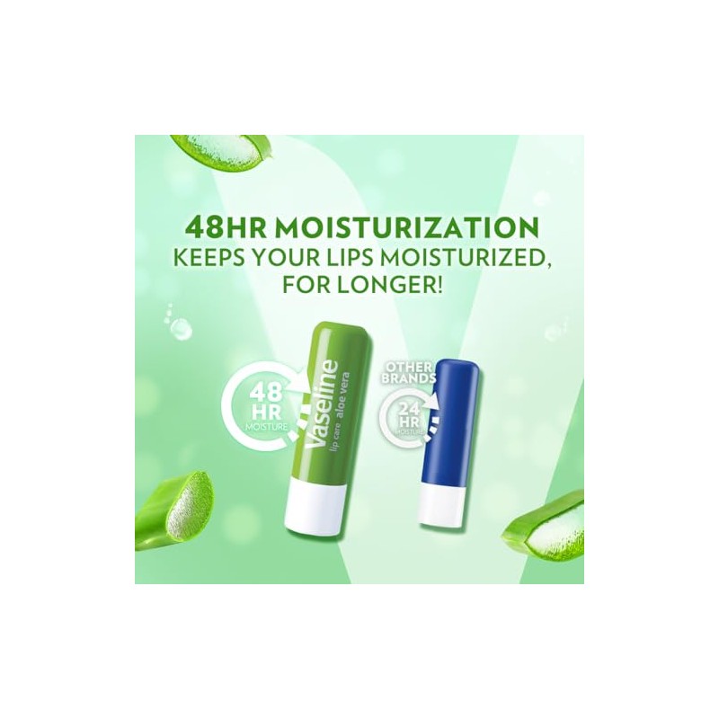 Vaseline Terapia de labios Aloe Vera, palo, 48 horas de