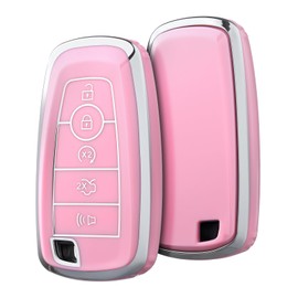 ELOHEI for Ford Key Fob Cover Case, Soft TPU Key Fob Case Protector Holder for 2017 2018 2019 Ford Fusion F150 F250 F350 F450 F550 Edge Explorer Escape Mustang Remote Keyless Entry