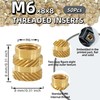 M2-M6 Brass Heat-Set Threaded Inserts Kit for 3D Printing, Knurled