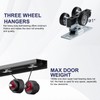 COSHOMER 4FT Bypass Door Hardware, Closet Door Track Kit, Top-Mounted