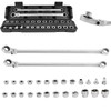 LOSCHEN 27pcs Extra Long Metric Flex-Head Ratcheting Wrench Double Box