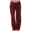 Just Love 6286-1X Women's Plush Pajama Pants - Red/Black