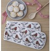Thornback & Peel Robin and Holly Double Oven Glove, Cotton,