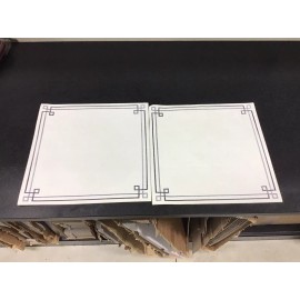 White Bodrum Link White & Gray Placemat Set of 2 NEW