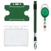 4 Piece ID Badge Set Green | Set Includes Metal