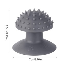 Grey Cat Corner Self Groomer - Remove Loose Fur, Removable Design for Cleaning, Massage Combs for Short and Long Fur, Grooming Brushes for Cats and Kittens