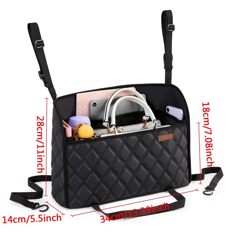 WLLWOO WLLWOO Car Net Pocket Handbag Holder Between Seats Back