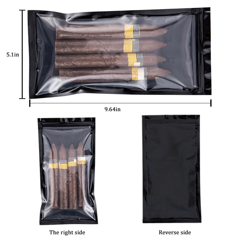 Premium 5-Pack Reusable Cigar Humidor Bags with Humidity Control |