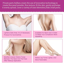 Korean Skin Care, Kojic Acid Skin Cream, Skin Bleaching Cream for Armpit, Knees And Elbows, Elbows, Inner Thigh, Bikini Areas, Underarm Whitening Products Quickly Absorb & Reduce Odor, Smoothing