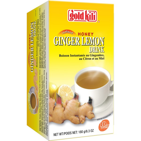 Gold Kili instant Ginger Lemon drink 10 sachets 6.3oz/18gx10