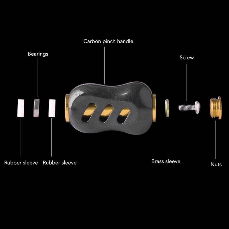 Fishing Reel Handle Grip Carbon Fiber Non Slip Fishing Reel