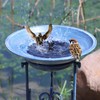 Solar Bird Bath for Outside, Metal Birdbath Stand and Solar