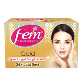 Fem Gold Cream Bleach Fairness Naturals Skin with 24K Gold Dust 40g