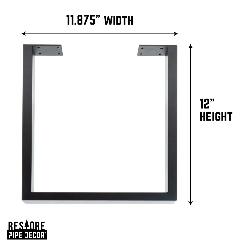 PIPE DECOR Coffee Table Legs 12 Inch - Metal Legs