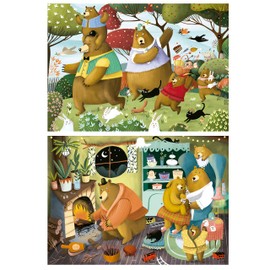 Educa - Puzzle 20 Pieces for Children from 3 Years | Forest Stories, 2 x 20 Pieces Puzzle, Puzzle Set for Children from 3 Years, Children's Puzzle, Animals (19686)