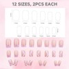 1 Set Of Pink Nail Patches And 10 Nail Stickers,