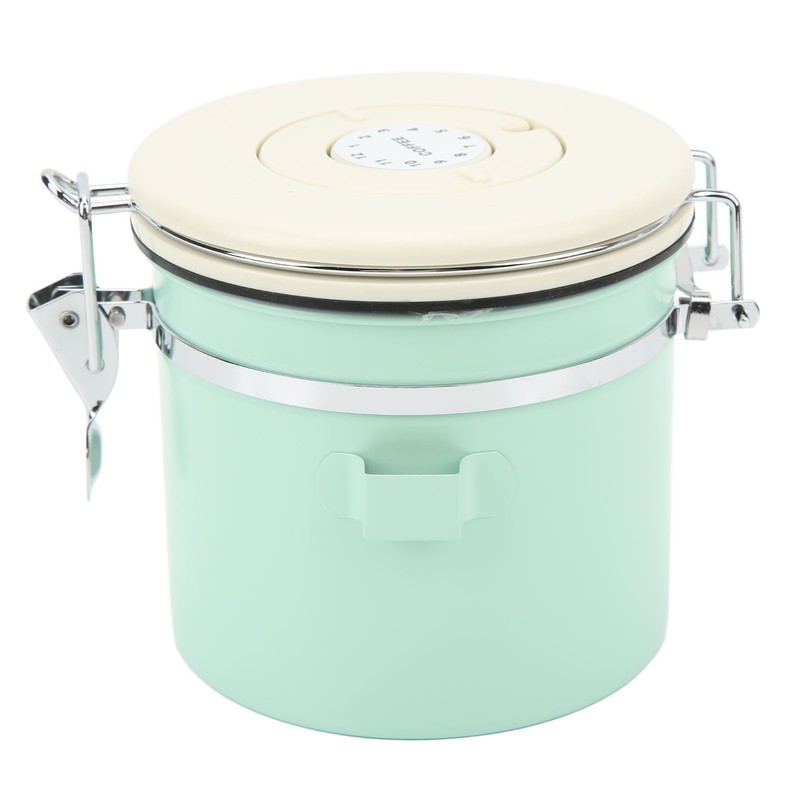 Coffee Canister Mint Green Food Grade Stainless Steel Airtight Coffee
