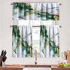 MCALK Marble Green Kitchen Curtains Tiers and Valances Set 3