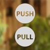 Pull Push Door Signs Stickers Shop Window Salon Bar Cafe