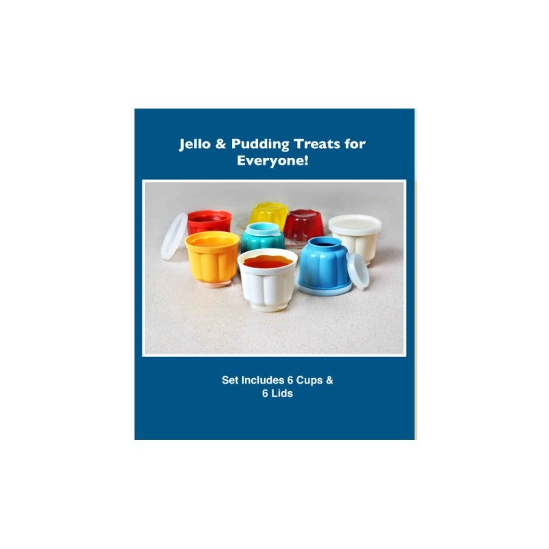GELATIN CUPS WITH LIDS REUSABLE 12 PIECE SNACK