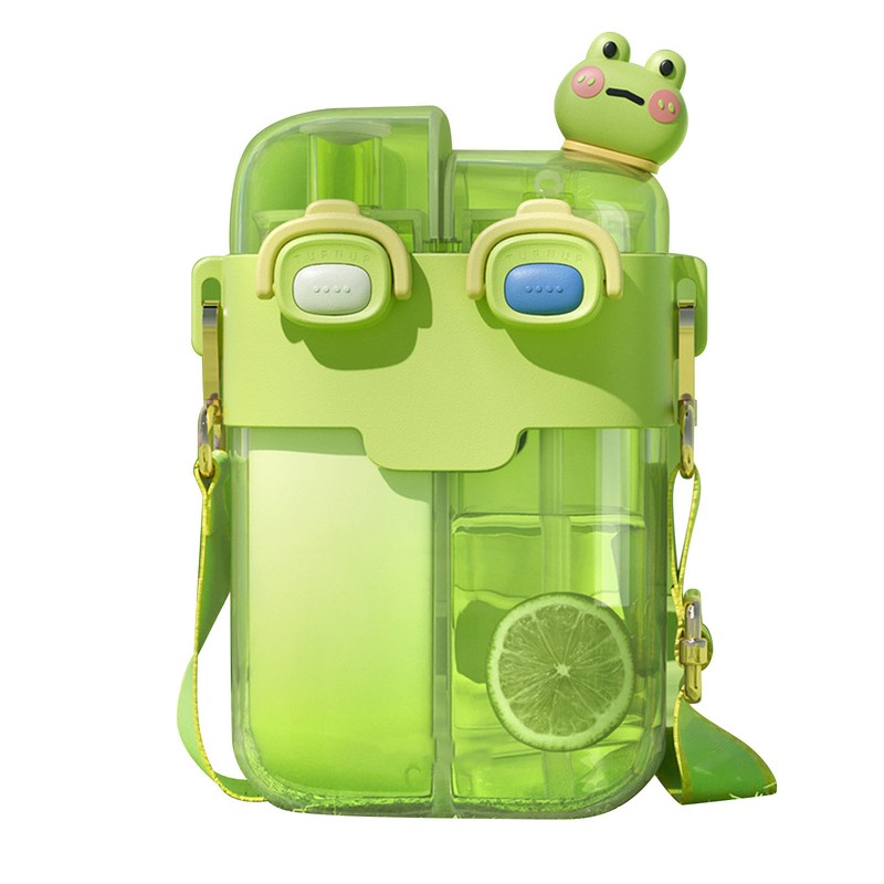 Kawaii Water Bottle Fashion Plastic Double Drinking Water Bottle with