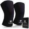 Titan Armour® Premium Knee Sleeves Weight Lifting | 7mm Double-Ply