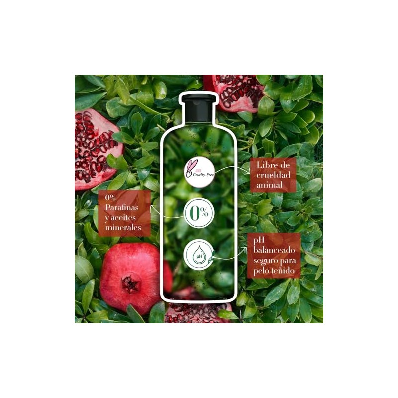 Herbal Essences Shampoo Pelo Largo Granada Y Proteína Vegana 400