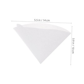 Operitacx 100Pcs Coffee Filter Cones Cone Shaped Paper Filters for Espresso Drip Coffee Machines Tear Resistant Design for Improved Flavor for Home Office Use