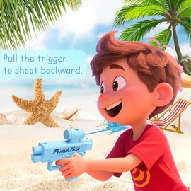 Prank Two-Way Water Gun,Two-Way Water Gun Pran Can Spray from Front and Back(Blue)