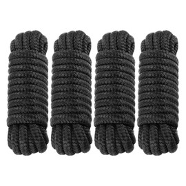 Moclear Premium Marine-Grade Dock Lines - 4 Pack 1/2" x 15' Strength-Tested Double Braided Nylon Boat Ropes with 12" Security Loops | Heavy-Duty Docking & Mooring Rope