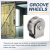 sourcing map V Groove Wheel with Bracket, Stainless Steel Track