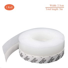 Door Seal Strip,Weather Stripping Draft Draught Excluder Tape for Windows,Shower Door Bottom Seal Waterproof Windproof Dust Proof Weatherproof Soundproof Insects Proof Transparent 25 mm x 5 m