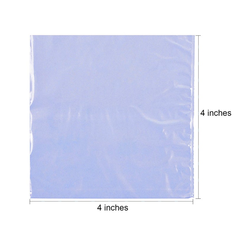 LazyMe Shrink Wrap Bags, 4 x 4 inch, PVC Heat