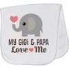 inktastic My Gigi and Papa Love Me Baby Burp Cloth