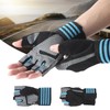 Half Finger Adjustable Cycling ShockAbsorbing Gloves AntiSlip Bicycle Gloves Blue(Blue
