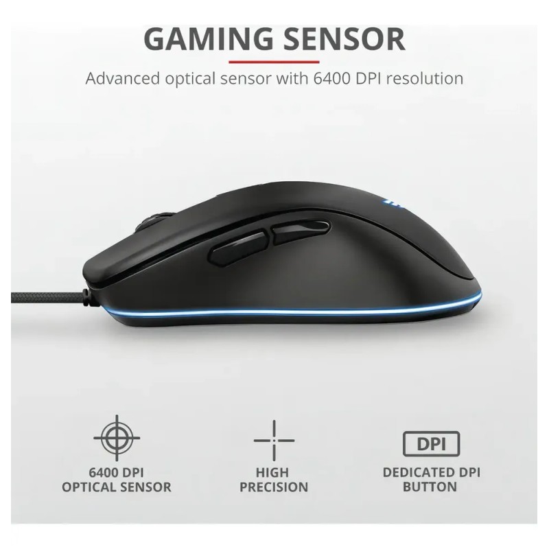 Mouse gamer de juego Trust Jacx GXT 930 negro