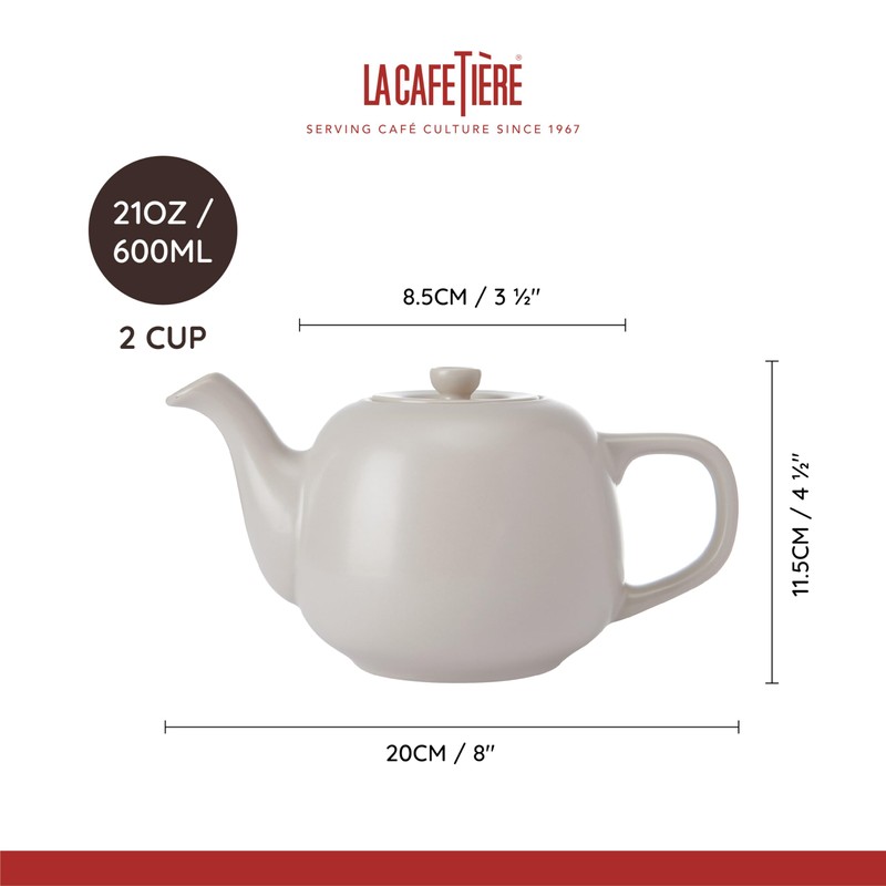La Cafetière Classic Teapot in Latte Colour, Traditional Tea Pot