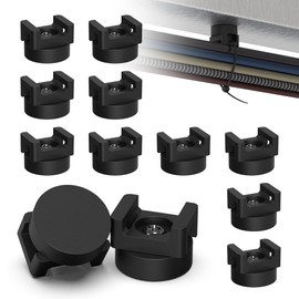 10 Pack Magnetic Zip Tie Mount with Rubber Coating, Strong NdFeB Magnetic Cable Zip Tie Mount for Car & Home Wire Organization, No-Drill Magnet Cable Tie Holder Base Kit for Metal Surfaces