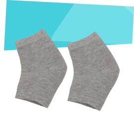 FRCOLOR Gel Heel Socks for Cracked Feet Moisturizing Antichapping Open Toe Socks for Dry Skin Breathable Design for Comfort and Grey Color