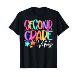 Preppy Second Grade Vibes Back to School 2nd Grade Girl Kid T-Shirt
