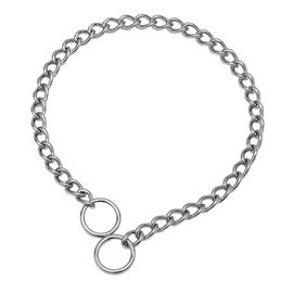 Olahibi Dog Chain Necklace, Training Collar, Stainless Steel Chain Slip Martingale Collars,for Large Dogs, Length 24 inch, Diameter 3.5mm.