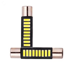 28mm 29mm 6614F Festoon LED Car Bulb Extremely Bright 9-SMD 4014 chips 6641 6612F LED Bulb Fit for Vanity Mirror Lights Sun Visor Lights 6000k White (2-Pack)