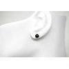 Salish Sea Inspirations Black Onyx Titanium Hypoallergenic Stud Earrings (Medium