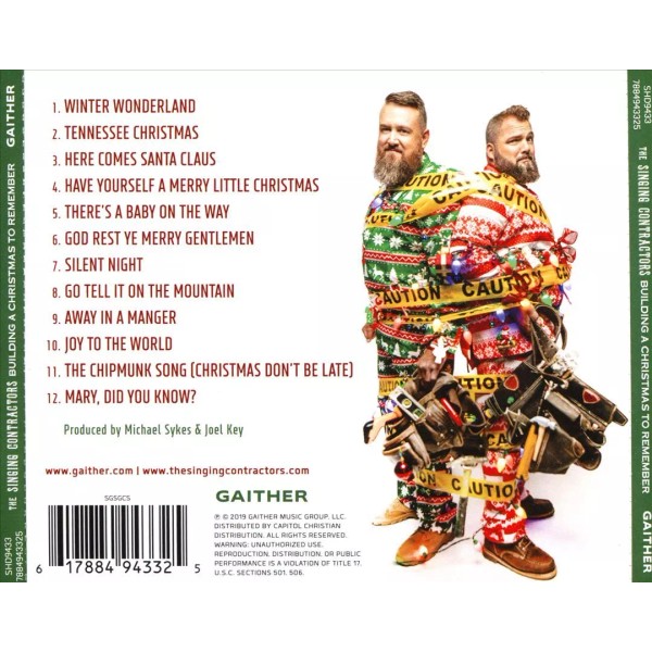 THE SINGING CONTRACTORS BUILDING A CHRISTMAS TO REMEMBER NEW CD